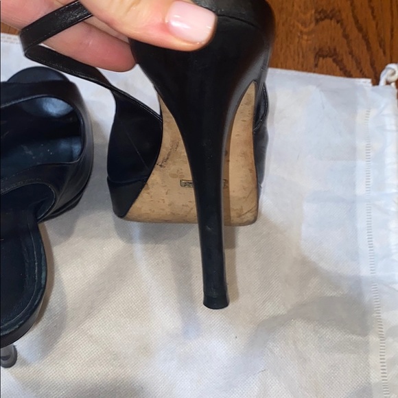 Cole Hann slingback platform peep toe heels - Picture 4 of 6